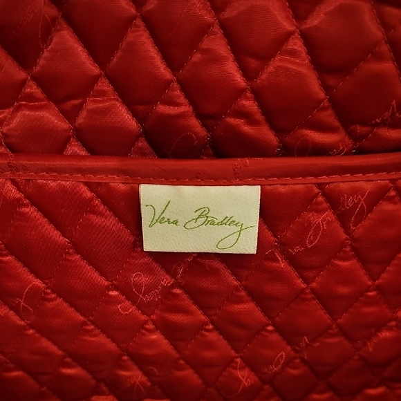 Vera Bradley Large Green, Pink Paisley Tutti Frutti Quilted Weekender Duffle Bag - Picture 7 of 10